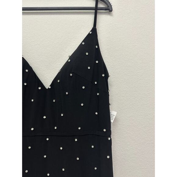 MAC DUGGAL 67812 Black Rhinestone Embellished V-Neck Gown Size 12 New - Picture 4 of 9